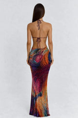 Esmeralda Crystal Maxi Dress