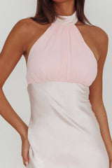 Kaivira Halterneck Maxi Dress Pink