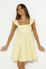 Ready For Brunch Mini Dress Yellow