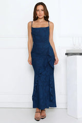 Fresh Rosebud Maxi Dress Navy