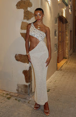 Turritella Treasure Crochet Maxi Dress Shell