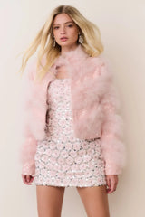 Curran Feather & Sequin Jacket