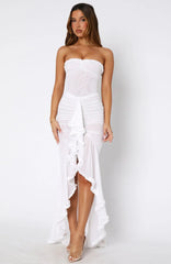 Still Got It Mesh Maxi Dress White