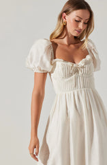 Lunaria Pleated Bustier Midi Dress